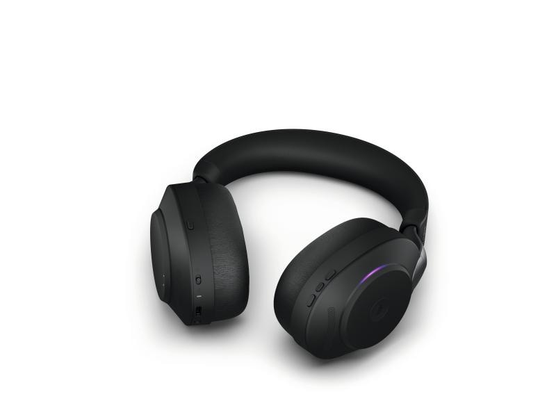 Jabra Headset Evolve2 85 Duo MS Schwarz, USB-C Jabra Blueooth Headset mit Active Noise Cancelling