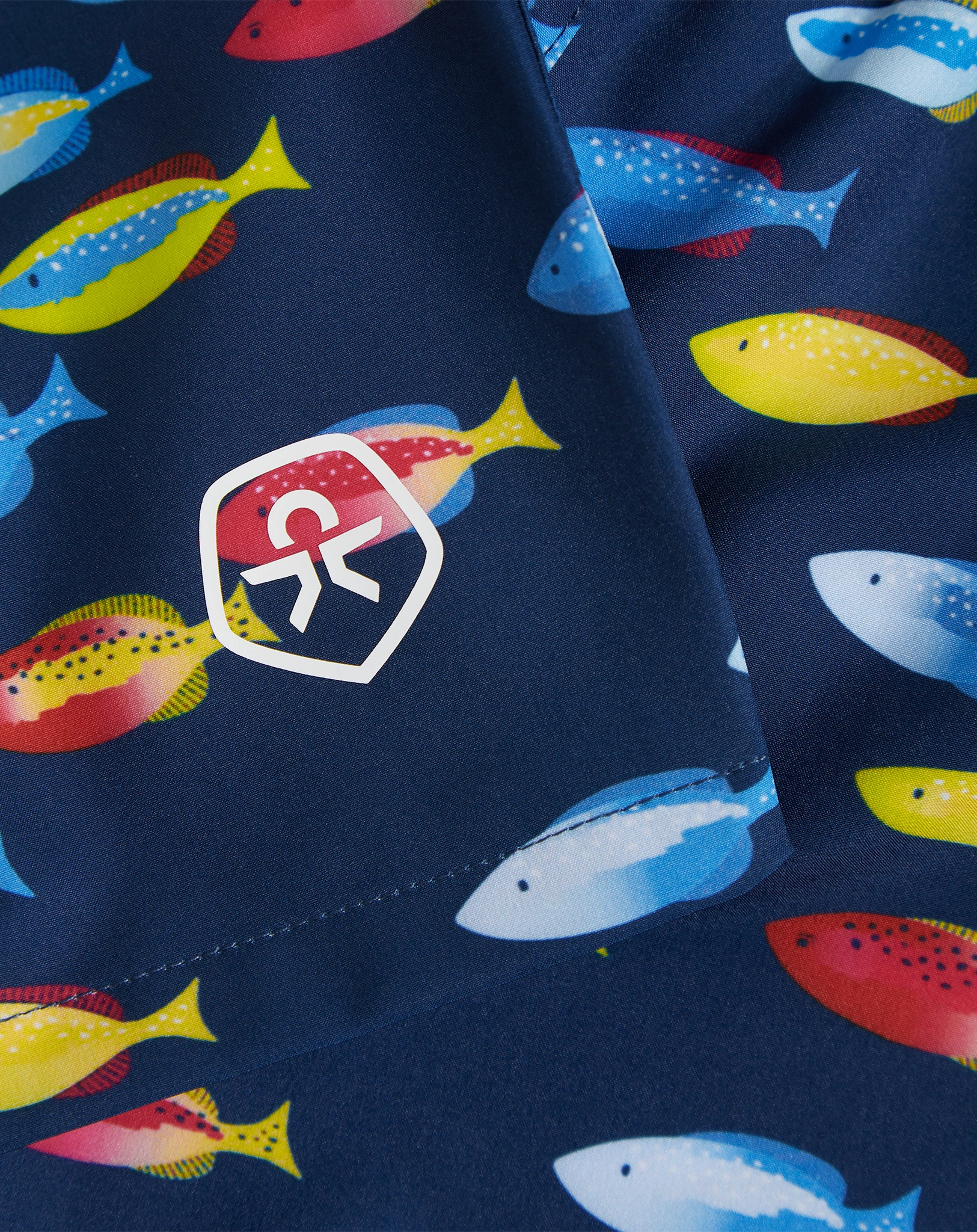 Badeshorts SCHOOL OF FISH in goji berry