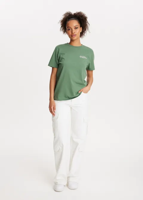 T-shirt met energy print groen (GRN.A)