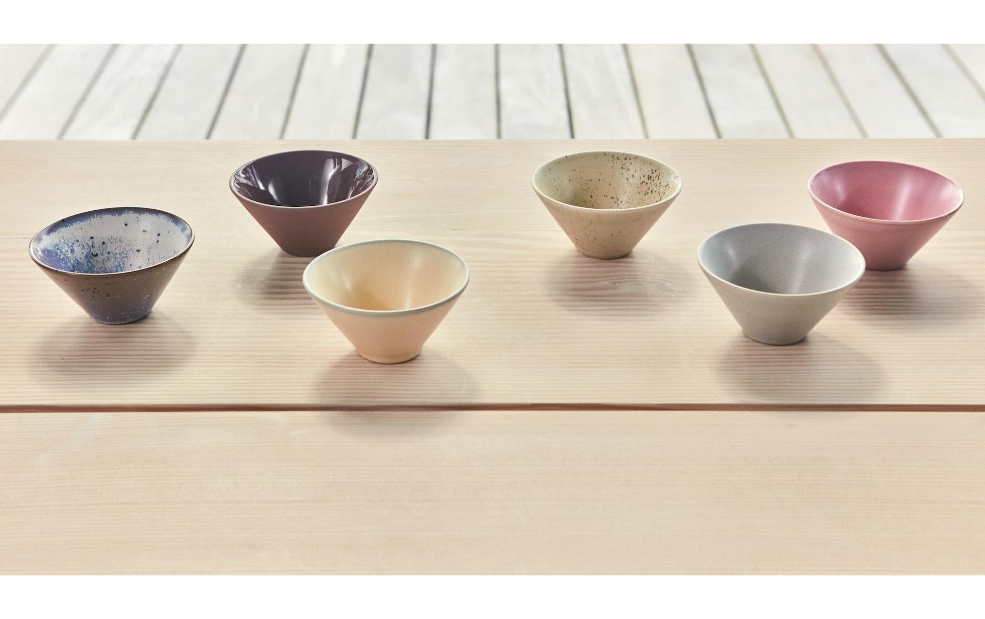 Schale Yuka 3 Stück, Blau/Nature/TerracottaHandgefertigtes Schalen-Set