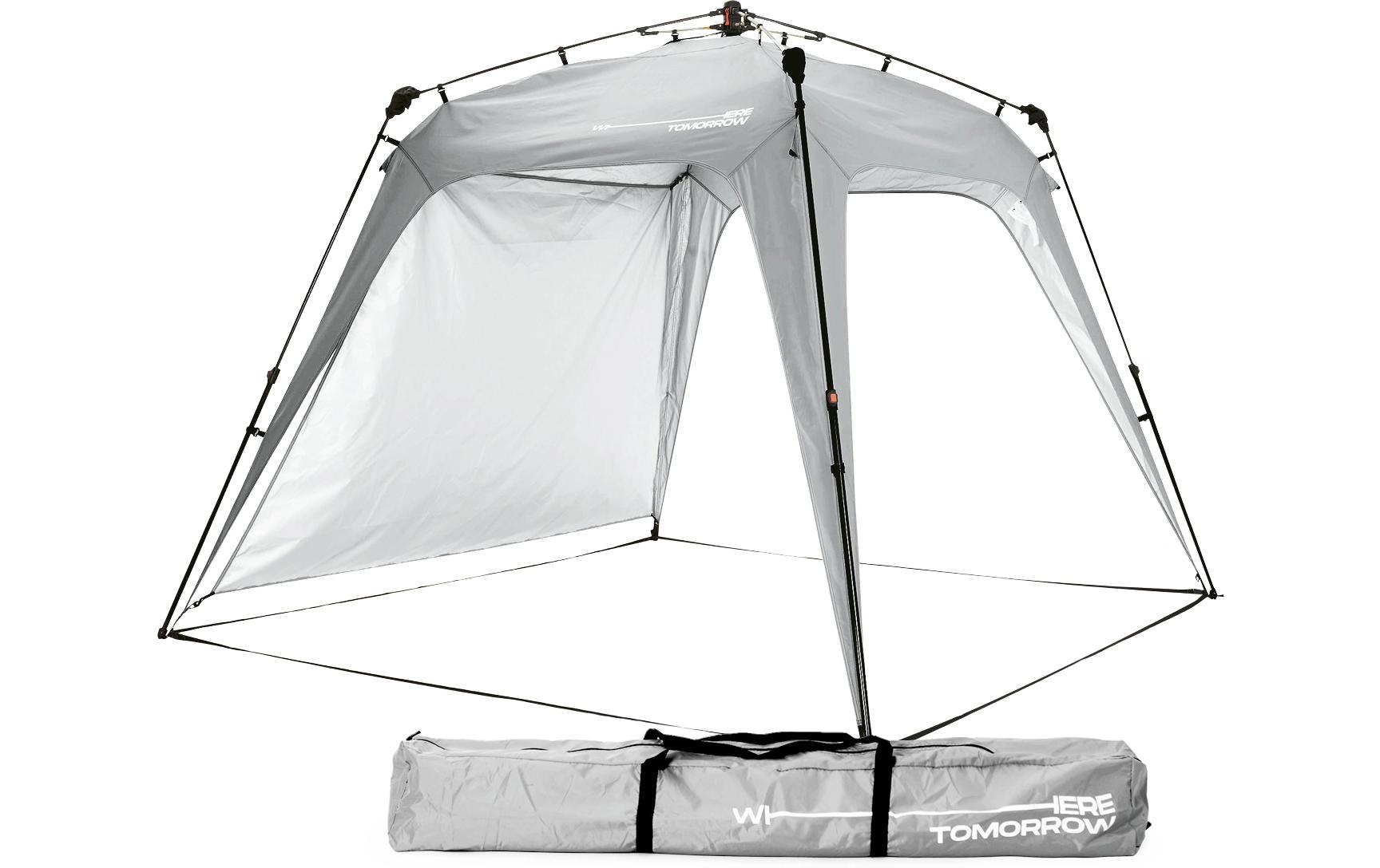Pavillon Pop Up - Hellgrau<br>Outdoor-Pavillon mit Seitenschutz