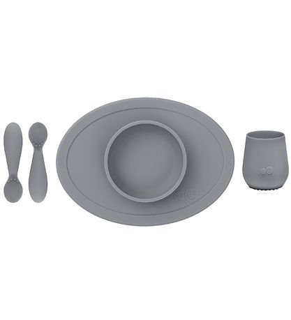 EzPz Geschirr-Set - Silikon - 4 Teile - Grau
