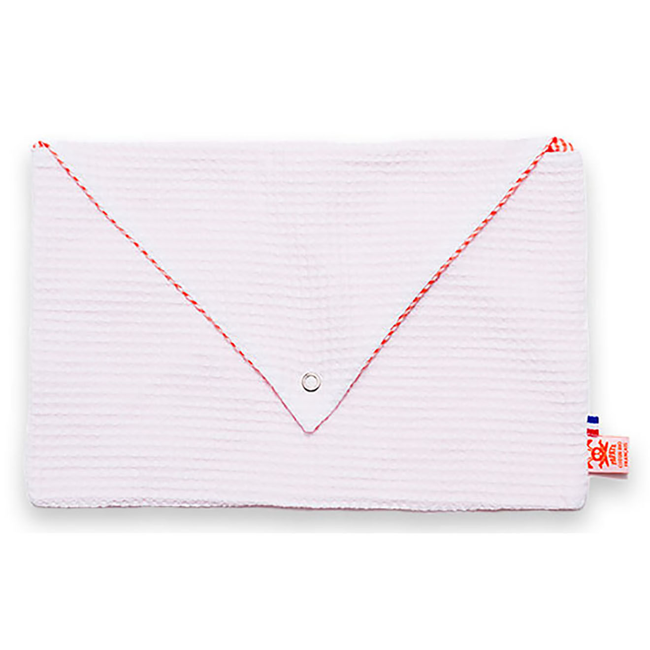 Papate Pochette de rangement en Coton Bio blanc/vichy - 30x19 cm
