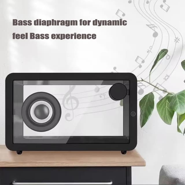 M8 Transparent Bluetooth-højttaler med RGB-lys HiFi-lyd Bass Subwoofer