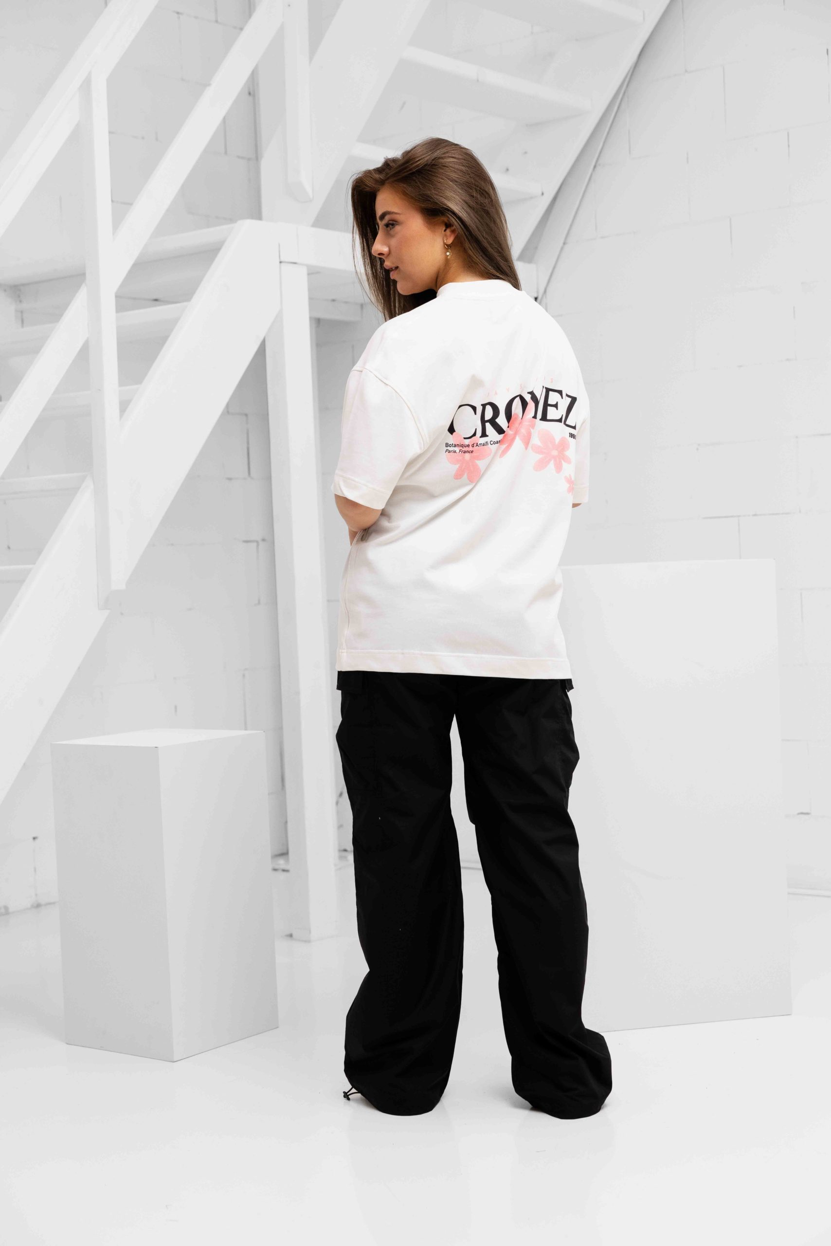 Croyez Botanique T-Shirt Dames Gebroken Wit