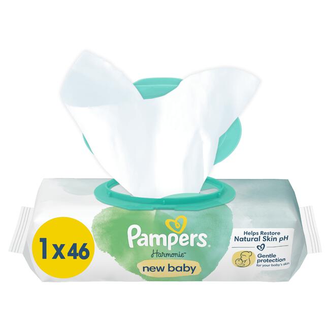 Pampers Harmonie New Baby Billendoekjes 46 Stuks