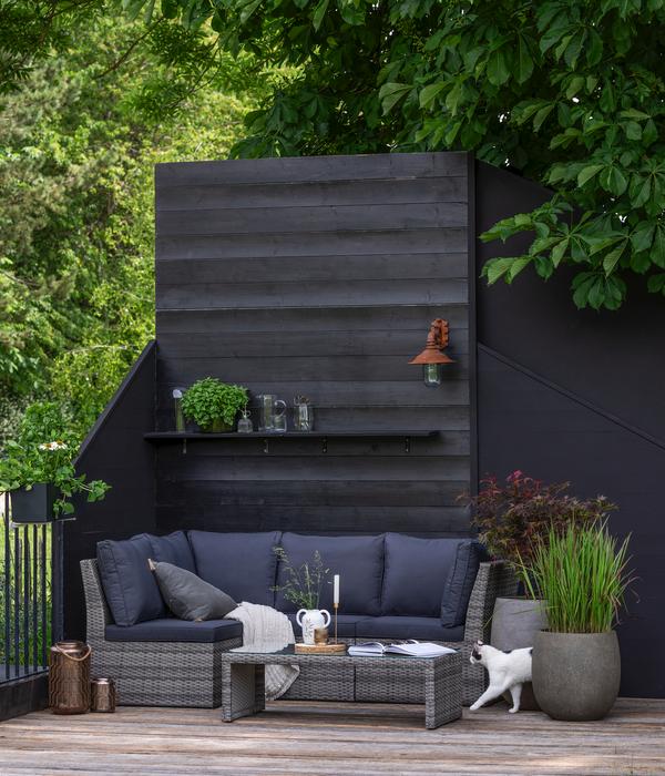 Dehner Geflecht-Lounge Rom, 4-teilig