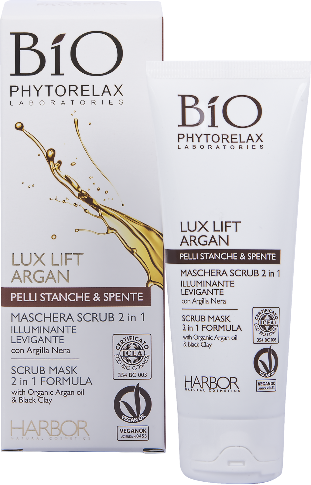 PHYTORELAX LABORATORIES  Lux Lift Argan 2in1 Illuminating Scrub Mask, 75 ml