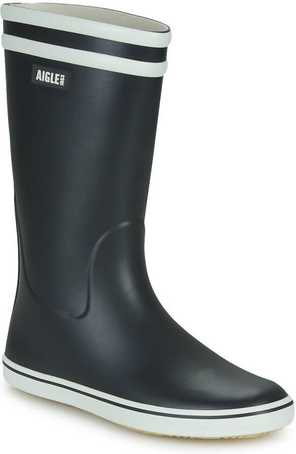 Aigle Gummistøvler Malouine Marine Blanc Zwart Dames