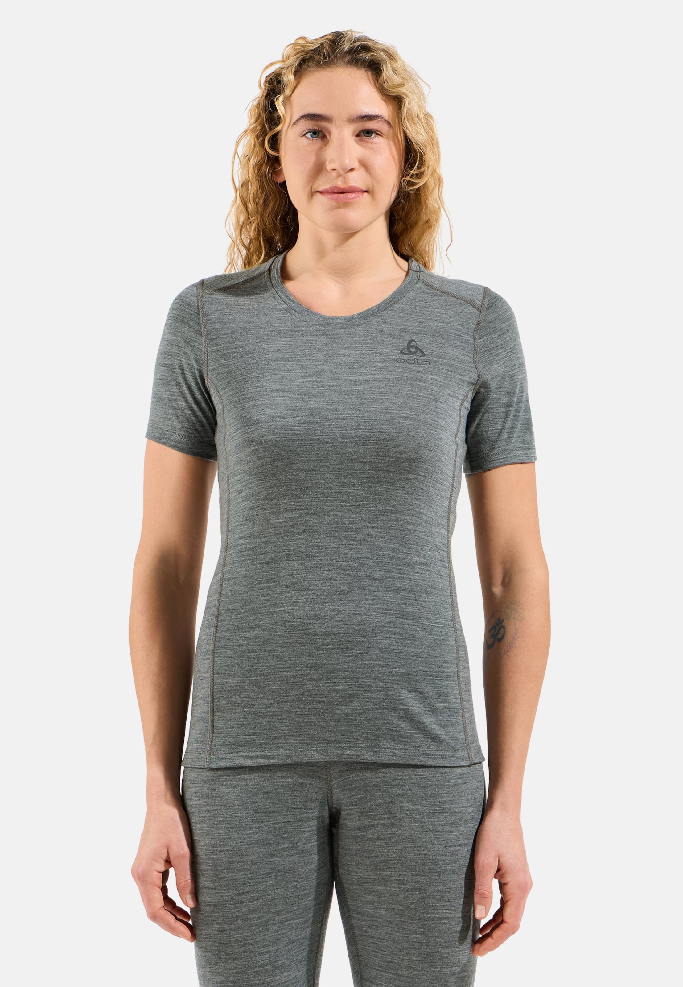 Natural Merino 200 Base Layer T-shirt in odlo steel grey melange