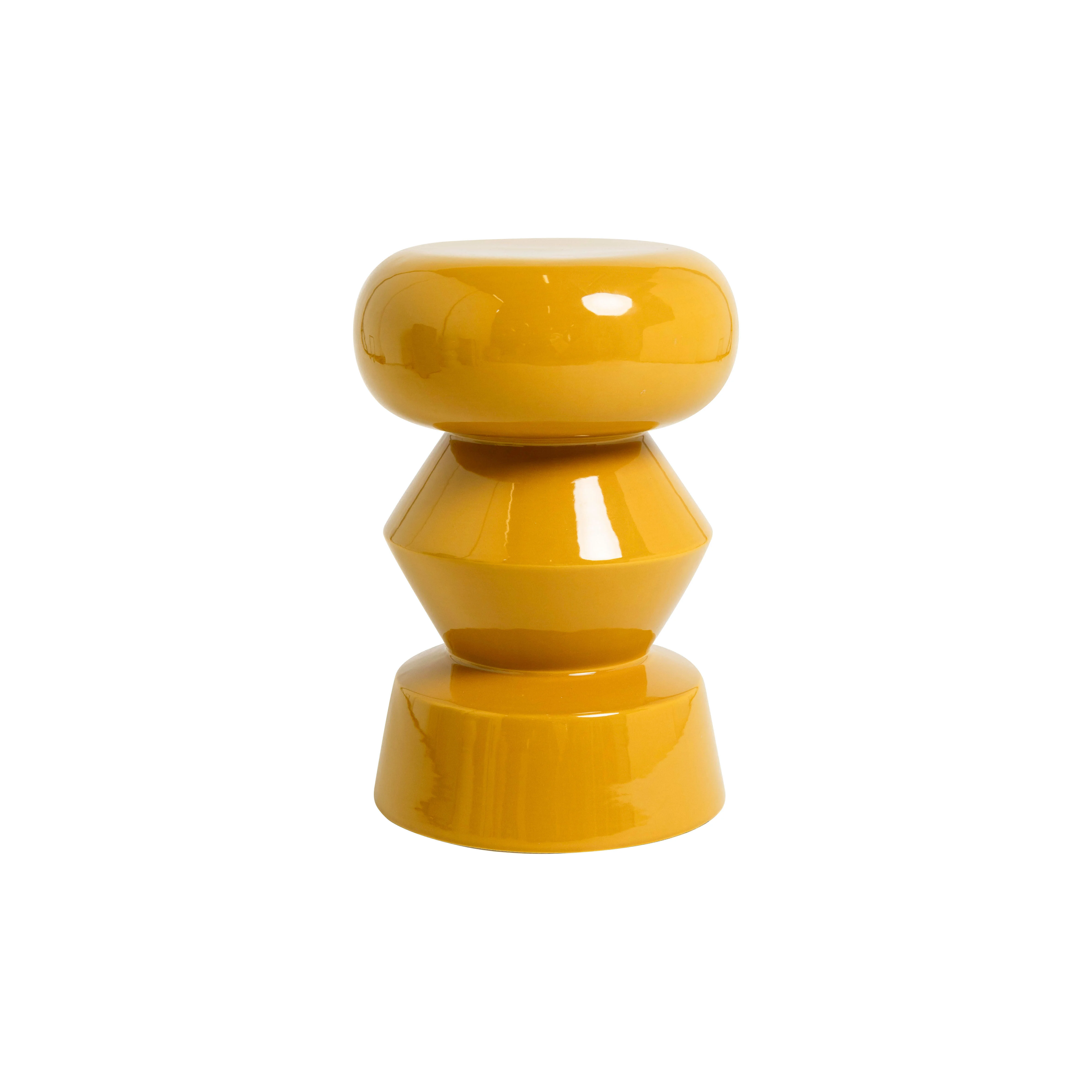 TOTÊME - Table d'appoint céramique | Jaune