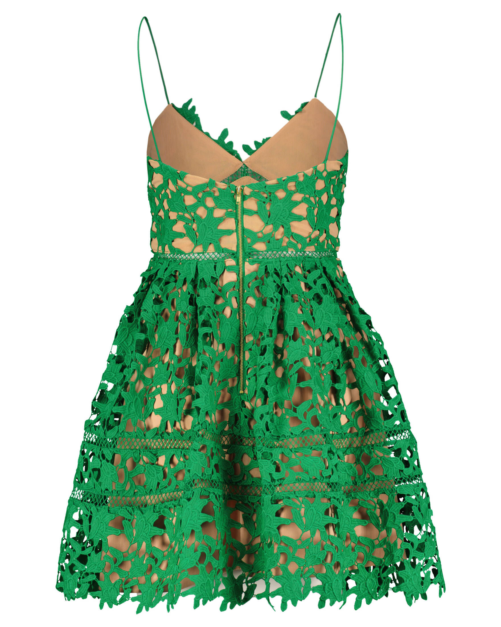 self-portrait| Damen Kleid DEEP GREEN AZALENA
