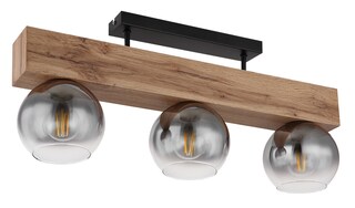 GLOBO Retrofit Deckenlampe Moitas 65x28 cm Holz/rauchfarbig