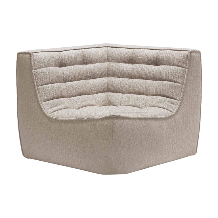 Ethnicraft N701 bank hoekelement beige