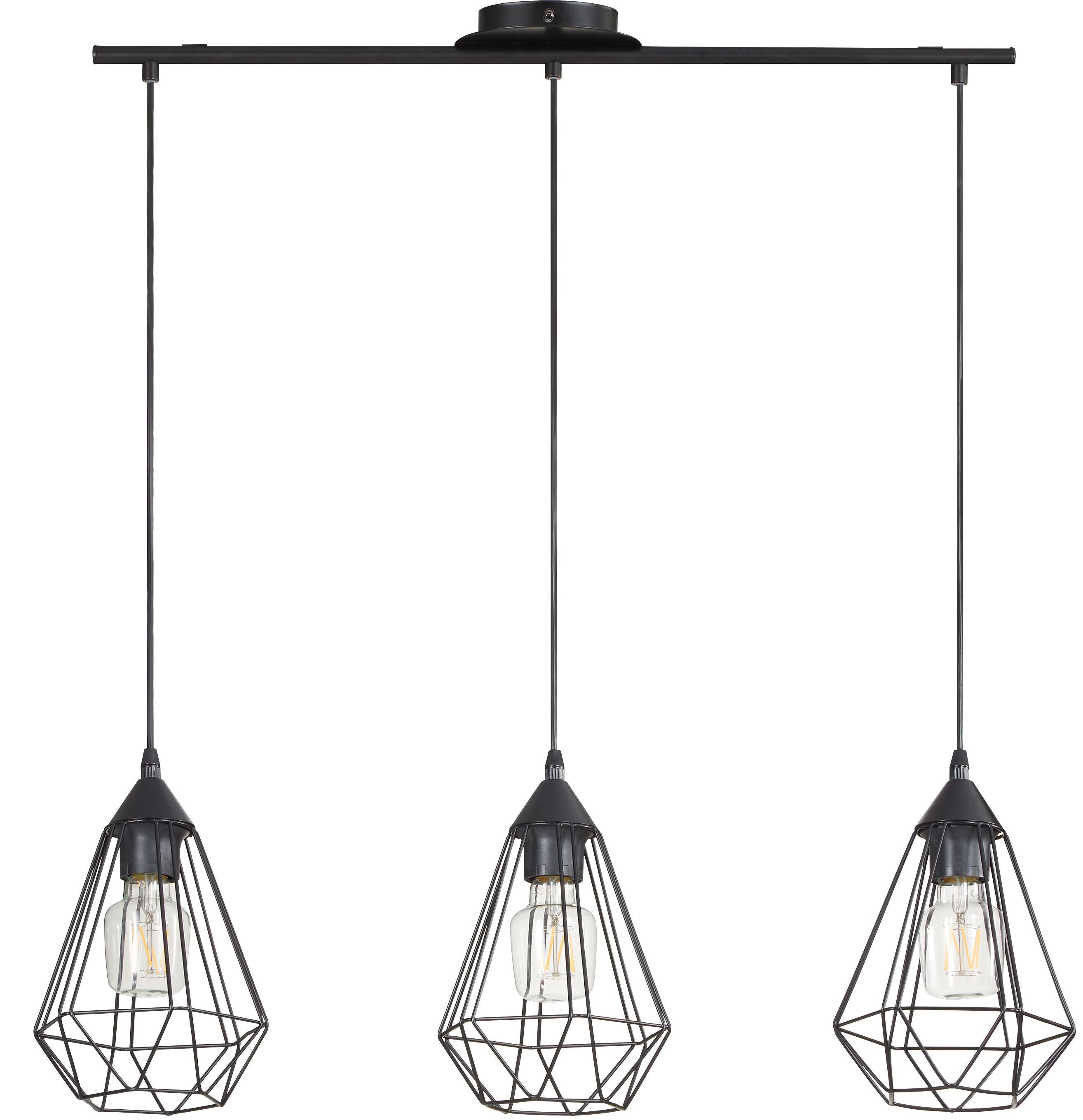 TARBES Pendelleuchte - Schwarz / B: 79.0 cm x T: 17.5 cm x H: 110.0 cm