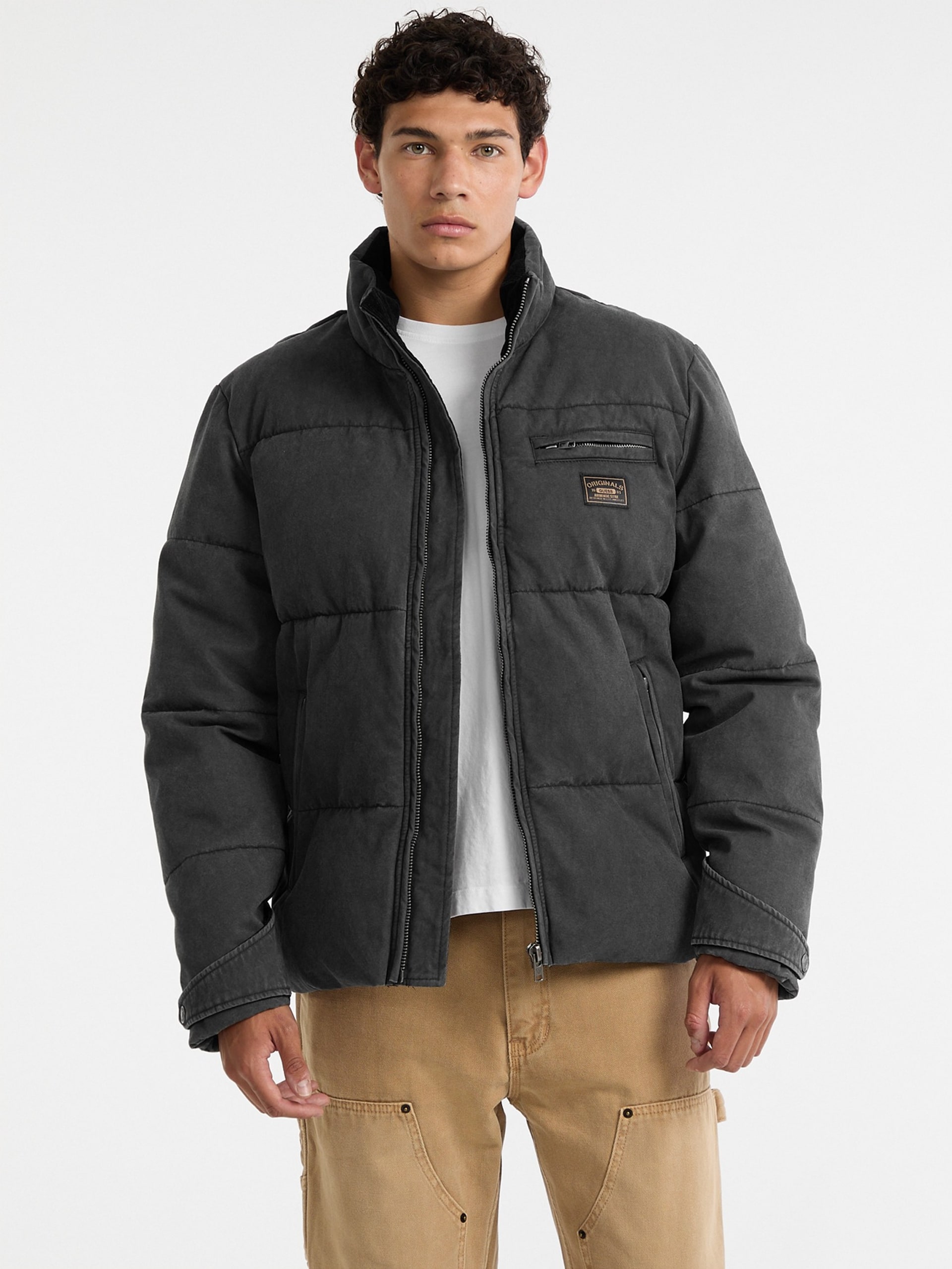 Jaqueta puffer de lona GUESS Originals