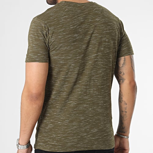 Tee Shirt Poche Blaine 40-042 Vert Kaki Chiné