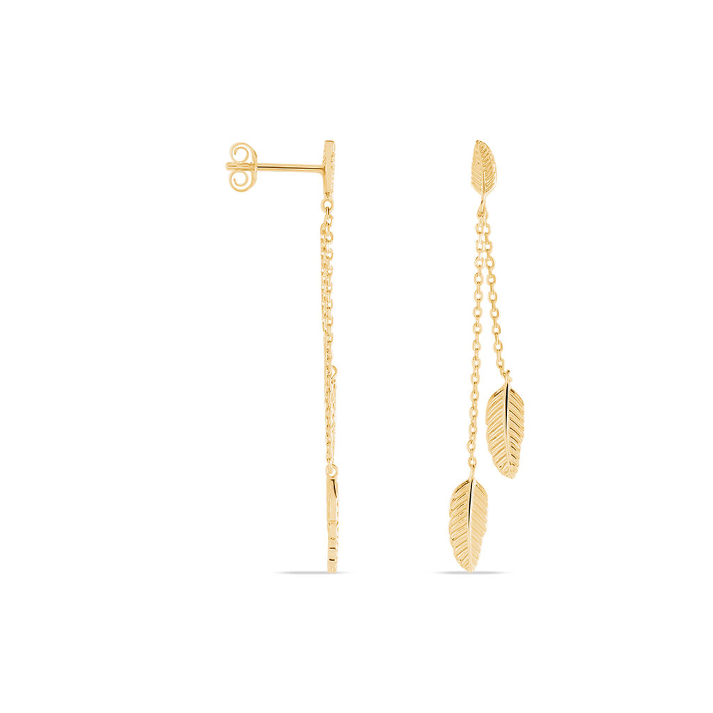 Boucles D'oreilles Pendantes Plaqué Or Jaune Libby