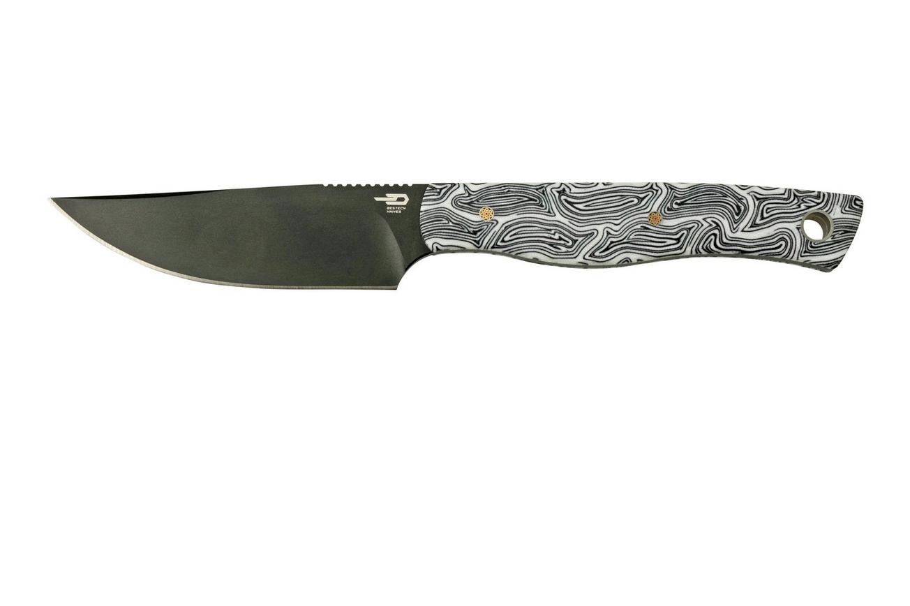 Bestech Heidi Blacksmith M390 Black DLC, Black White G10, BFK01G Knivesandtools Exclusive zakmes