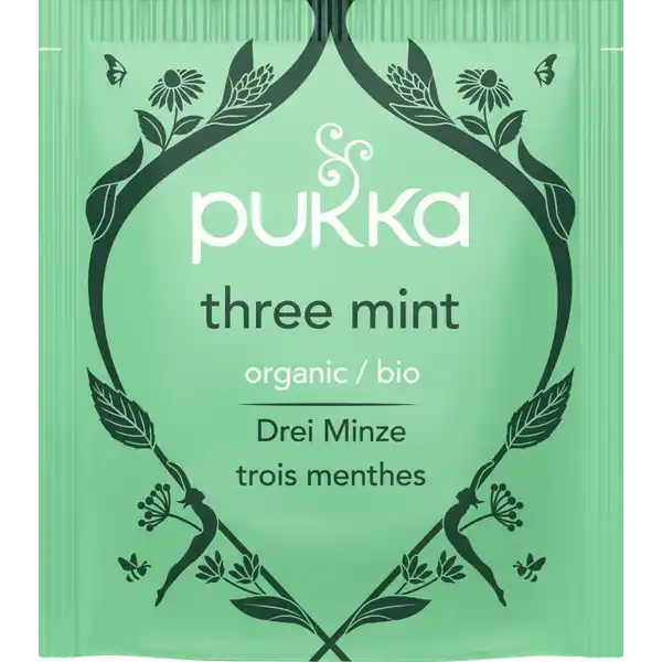 Bio-Kräutertee Drei Minze, mit Grüner Minze, Pfefferminze und Ackerminze