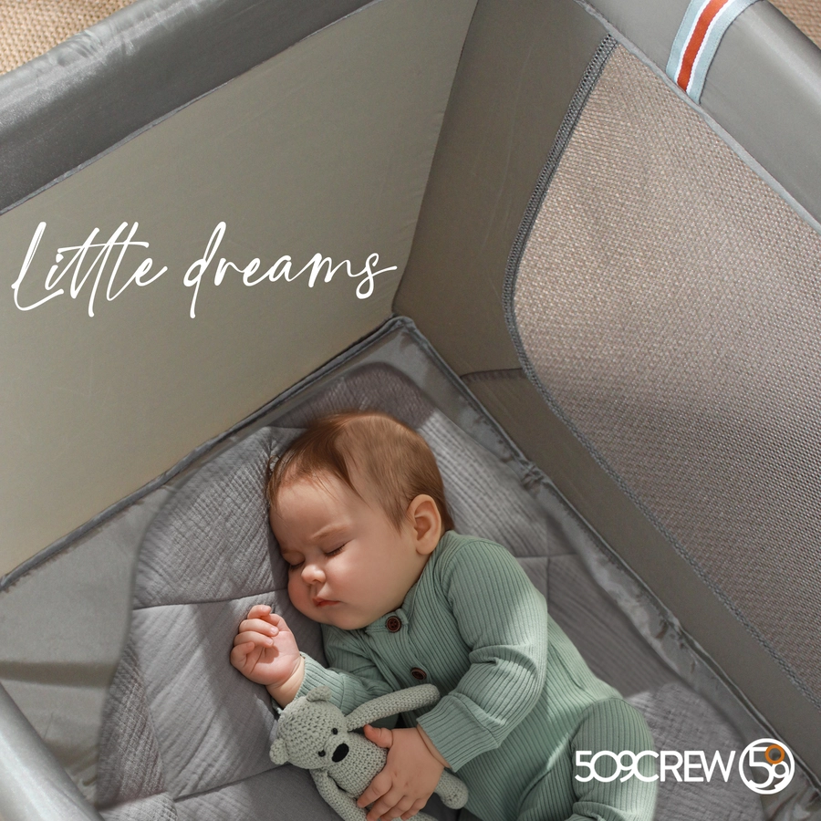 509 Crew Reisebett Play Yard 4 in 1 Melange Grey