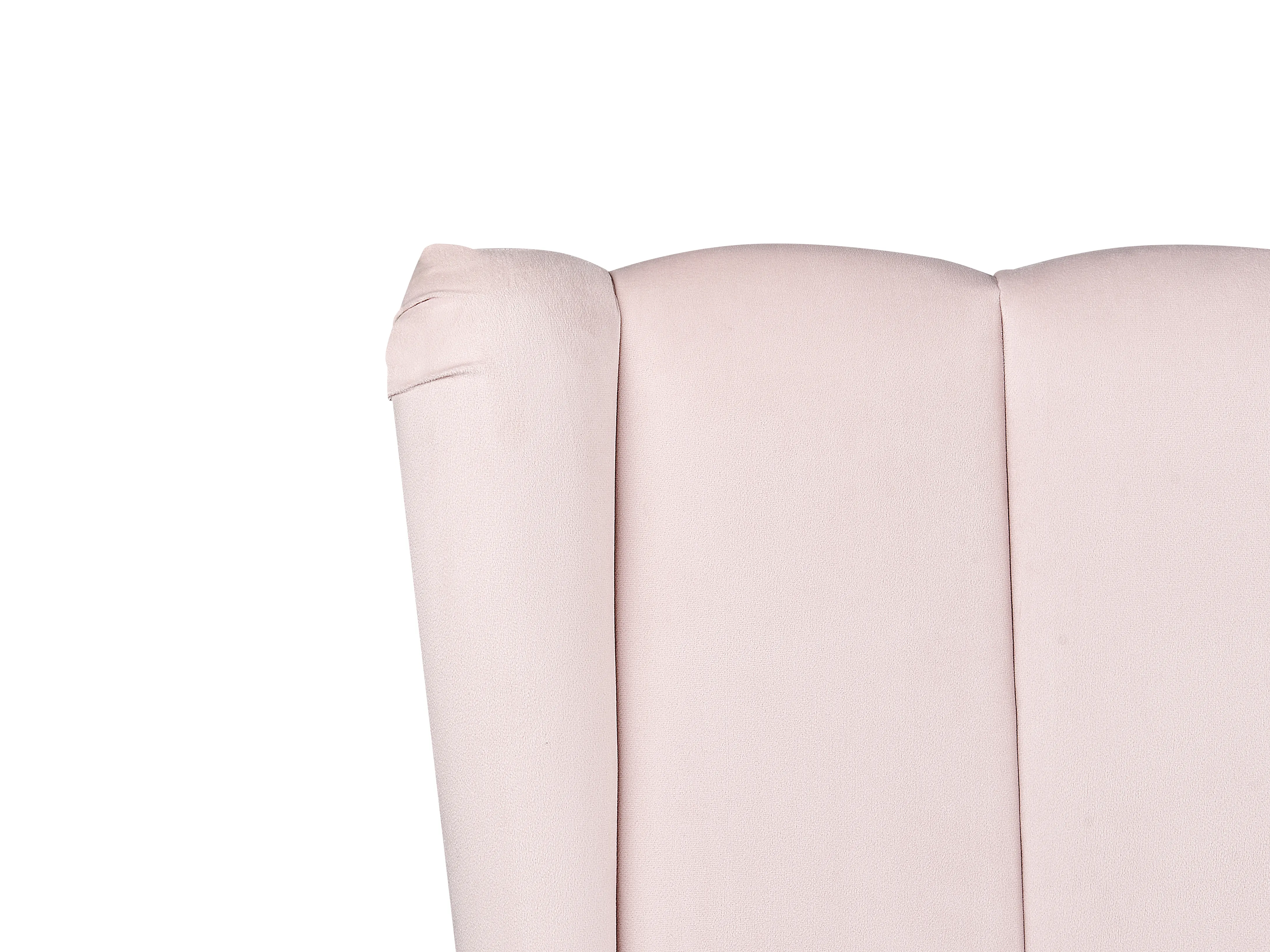 Bed Fluweel MIRIBEL 140 x 200 cm Pastelroze