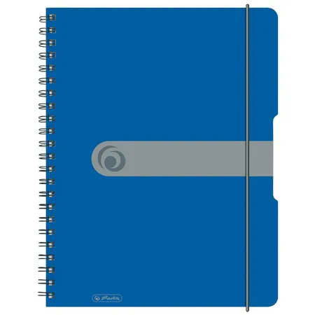 Herlitz Spiralblock blau, 80 Blatt, DIN A4, kariert