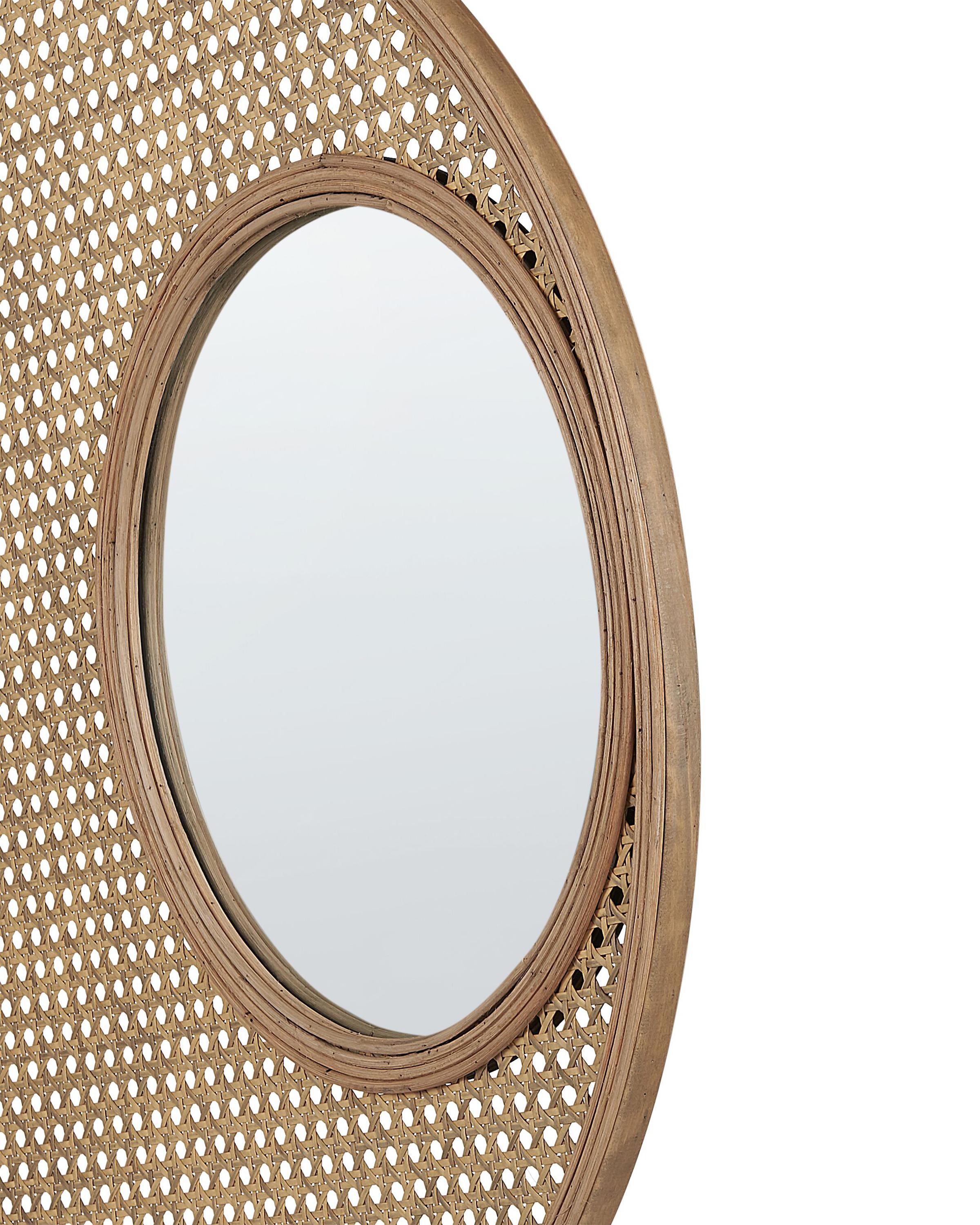 Wandspiegel PALAU 60 cm 60 cm Rotan Natuurlijk