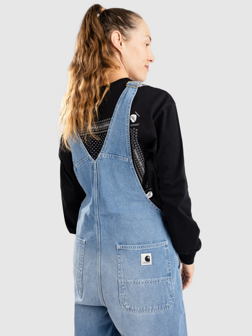 Carhartt WIP Bib Overall Straight Denim Dungarees blue light true washed