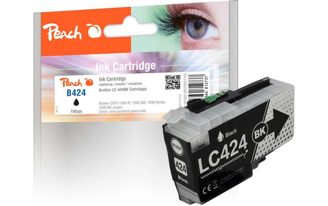 Tinte Brother LC-424BK BlackDruckerpatrone, Schwarz
