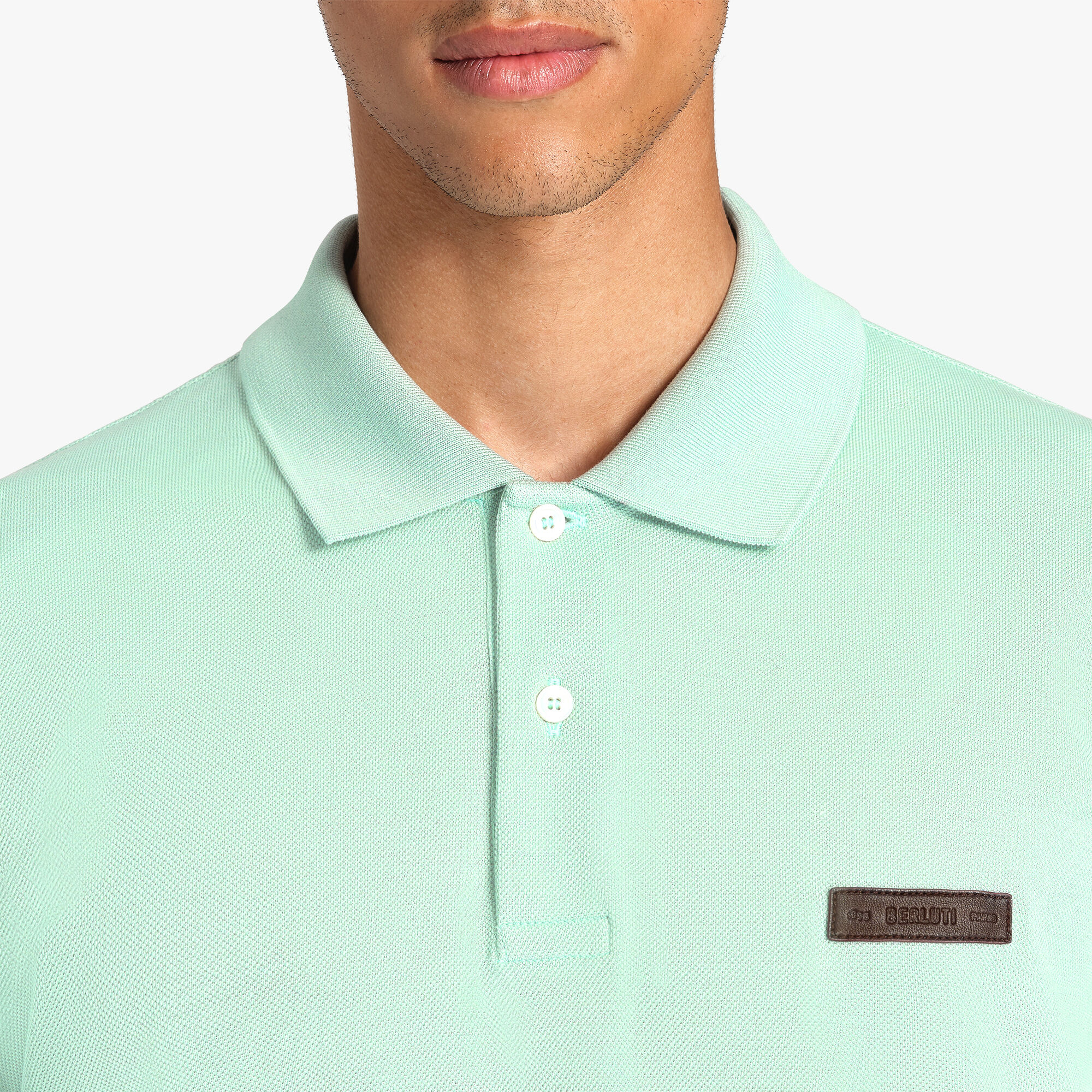 Polo Avec Étiquette En Cuir