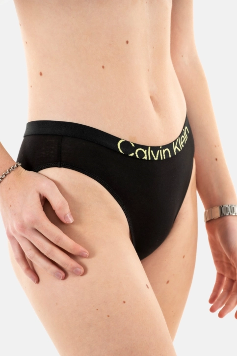 Culottes et strings calvin klein jeans bikini ub1 black/sunny lime