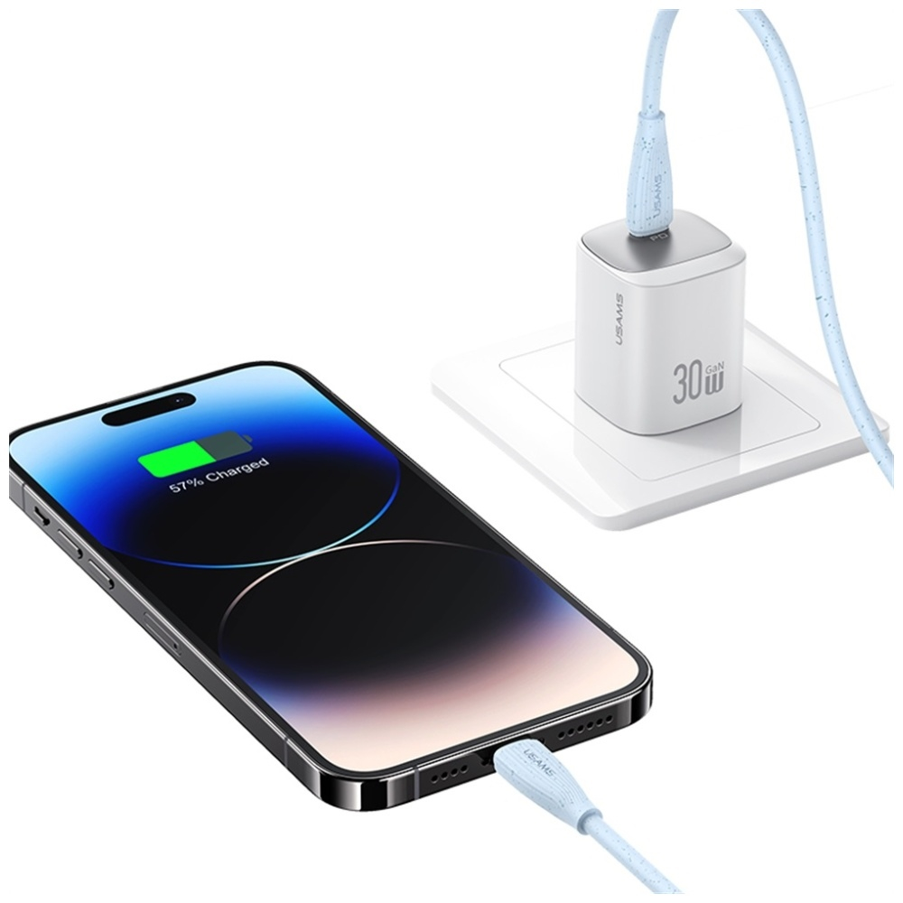 (1m) 30W USB C auf Lightning Ladekabel Datenkabel Fast Charge (Usa001611) - Blau