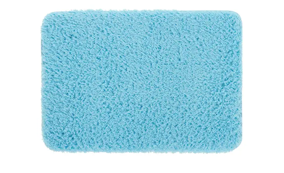 HOME STORY Badteppich Curly 70 cm Türkis/Petrol