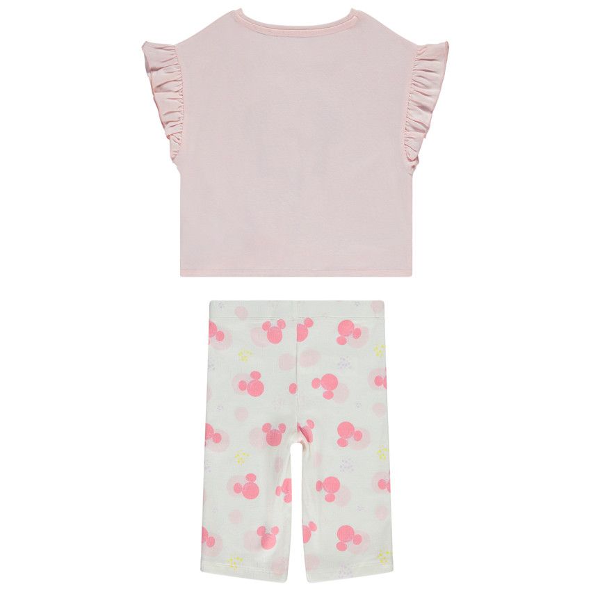 Ensemble 2 pièces Minnie Disney avec sequins magiques pour fille - Rose