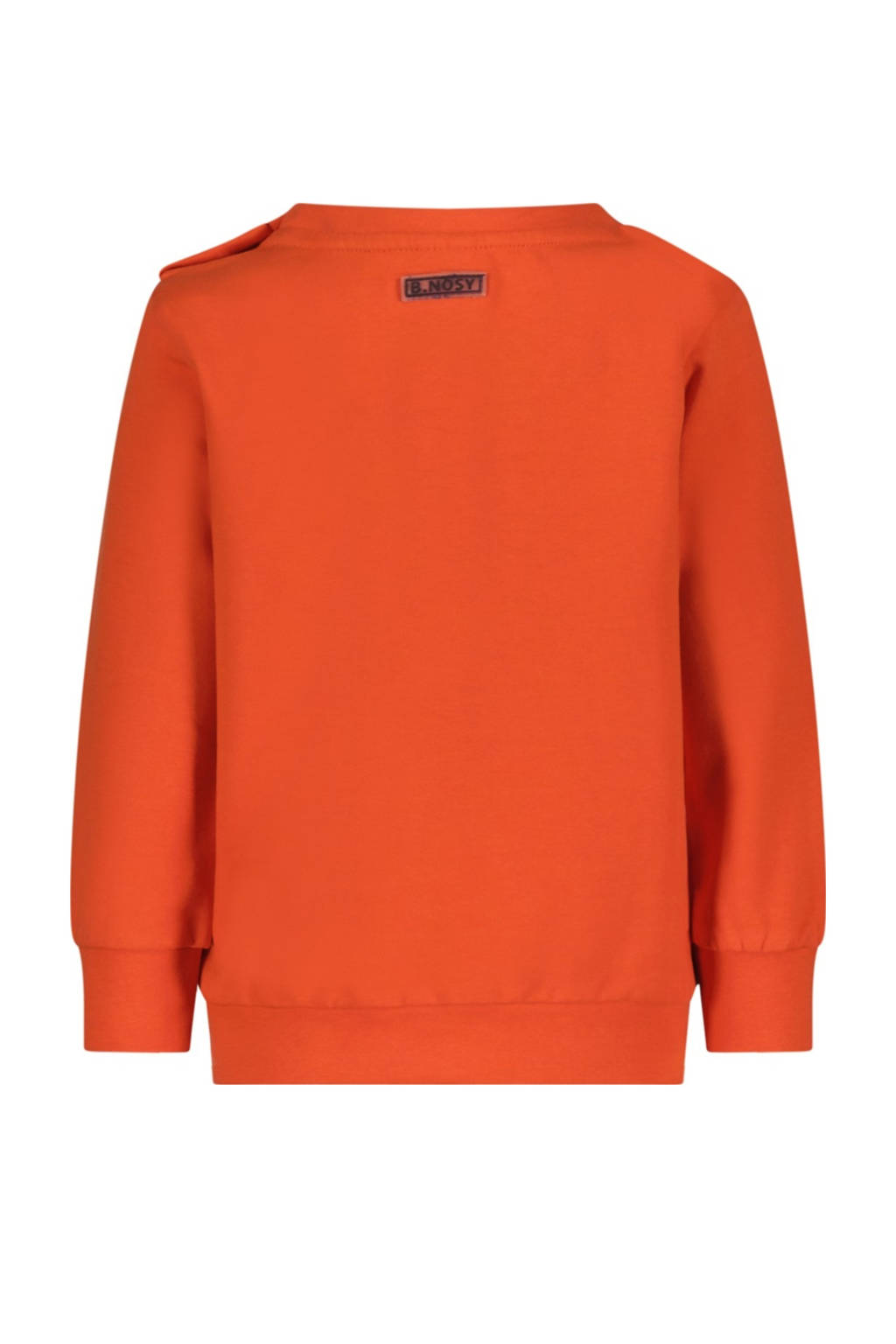 B.Nosy baby sweater Skyler met tekst oranje