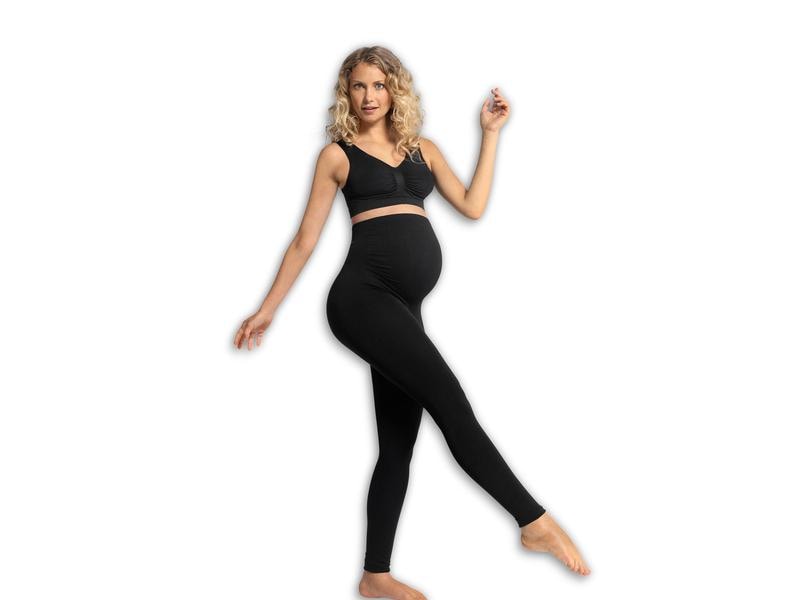 Carriwell Umstands-Leggings Schwarz Gr. L Lange Schwangerschafts-Leggings