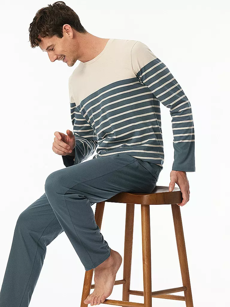 SCHIESSER Pyjama  blau