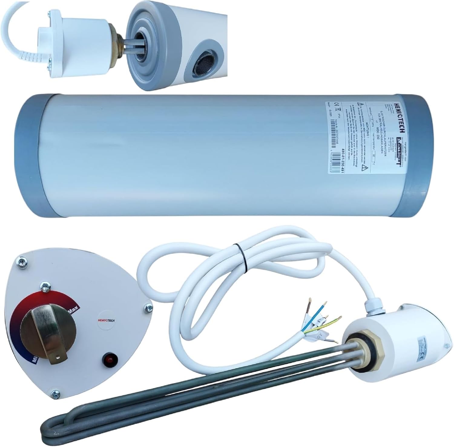 Heizmodul PV Solar Heizung Zusatzheizung Durchlaufheizung MDC400 Heizstab 4,5kW, 6kW 230/400V (MDC400 + Heizstab 6kW)