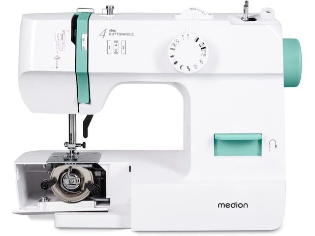 Medion Nähmaschine Life SM70 Weiss/Türkis Nähmaschine mit einer Motorleistung von 70 Watt