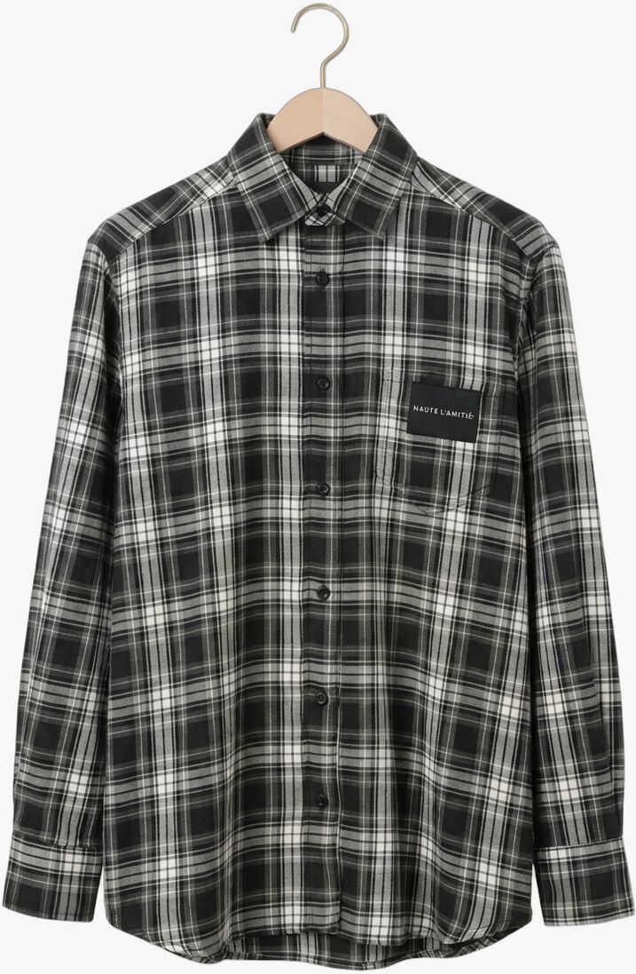 grijze haute l'amitié blouses haute check shirt