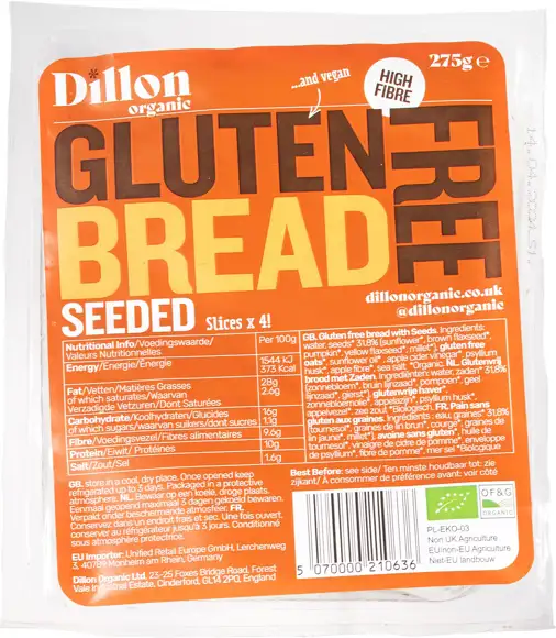 Glutenvrij brood pitten en zaden
