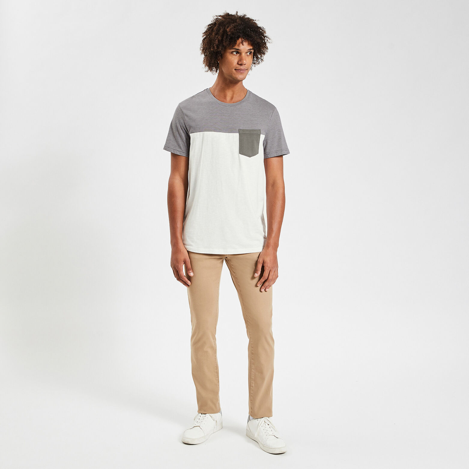 Pantalon 5 poches Beige
