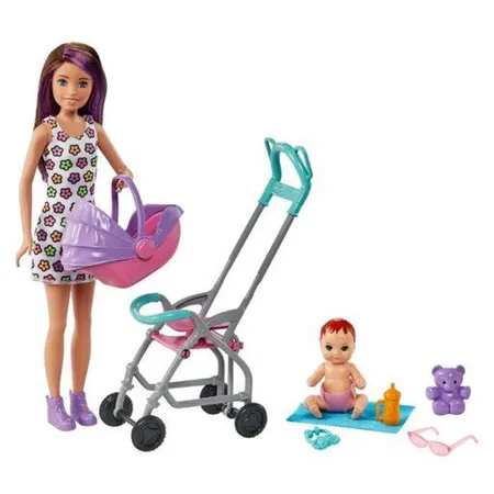 Barbie „Skipper Babysitters Inc.“-Puppe und Kinderwagen-Spielset