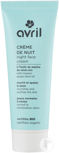 Avril Crème De Nuit Peaux Normales Et Mixtes Tube 50ml