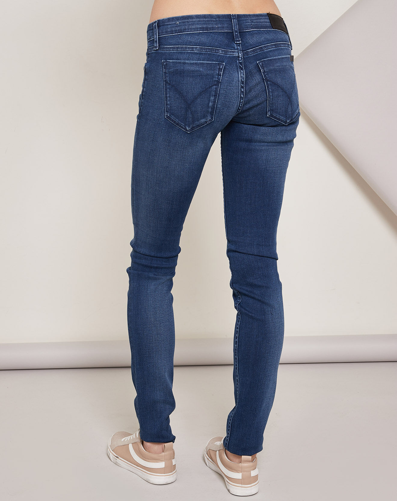 Calvin Klein Jean Skinny Low Rise bleu