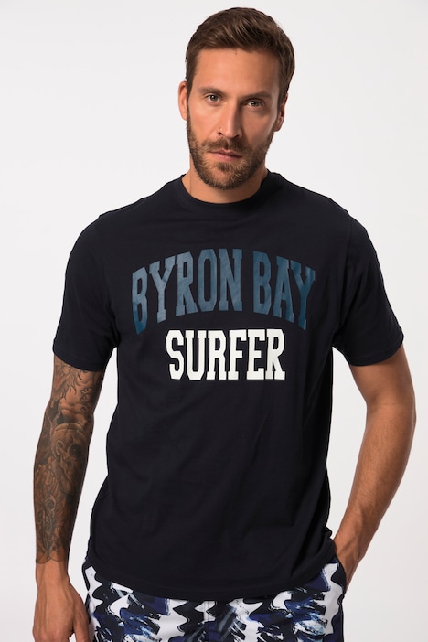 T-Shirt, Halbarm, Surfer-Print, Rundhals, bis 8 XL