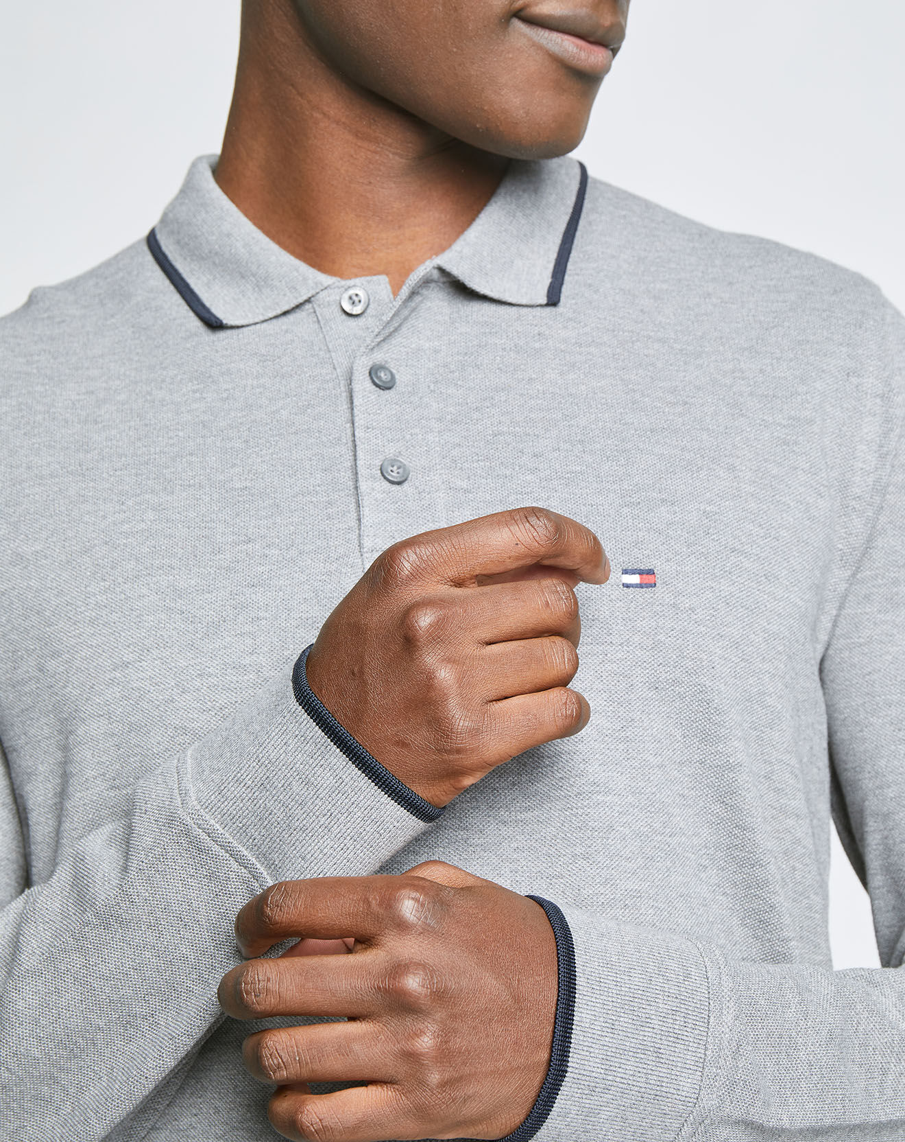 Tommy Hilfiger Polo Regular Basic Tipped gris