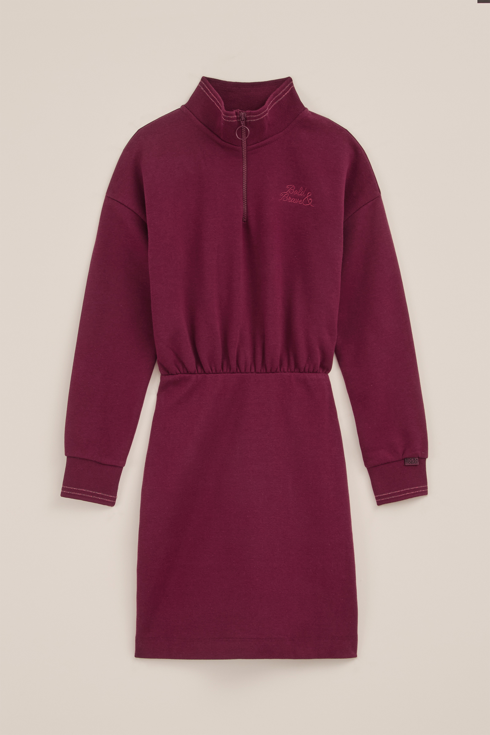 Meisjes jurk met embroidery WE Fashion Bordeauxrood