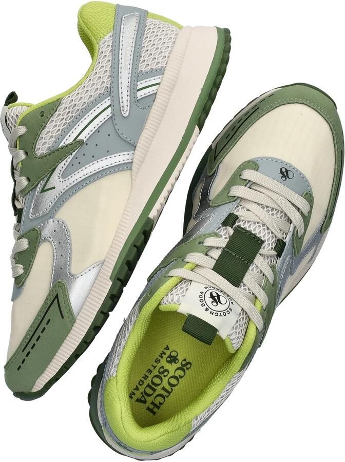 Scotch & Soda Vivex sneakers groen zilver